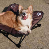 Maxbell Portable Elevated Pet Bed Washable Collapsible Camp Bed for Traveling Coffee