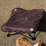 Maxbell Portable Elevated Pet Bed Washable Collapsible Camp Bed for Traveling Coffee