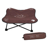 Maxbell Portable Elevated Pet Bed Washable Collapsible Camp Bed for Traveling Coffee
