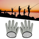 Maxbell Fishing Gloves Puncture Resistant Catch Fish Fish Landing Glove Fisherman Gray