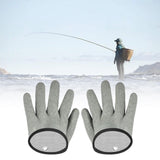 Maxbell Fishing Gloves Puncture Resistant Catch Fish Fish Landing Glove Fisherman Gray