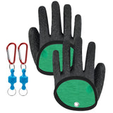 Maxbell Fishing Gloves Puncture Resistant Catch Fish Fish Landing Glove Fisherman Black ABS Hook