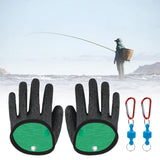 Maxbell Fishing Gloves Puncture Resistant Catch Fish Fish Landing Glove Fisherman Black ABS Hook