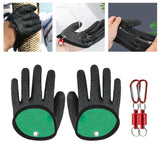 Maxbell Fishing Gloves Puncture Resistant Catch Fish Fish Landing Glove Fisherman Black Aluminum Hook