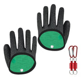 Maxbell Fishing Gloves Puncture Resistant Catch Fish Fish Landing Glove Fisherman Black Aluminum Hook