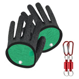Maxbell Fishing Gloves Puncture Resistant Catch Fish Fish Landing Glove Fisherman Black Aluminum Hook