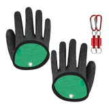 Maxbell Fishing Gloves Puncture Resistant Catch Fish Fish Landing Glove Fisherman Black Aluminum Hook