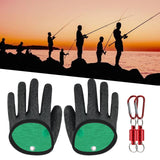 Maxbell Fishing Gloves Puncture Resistant Catch Fish Fish Landing Glove Fisherman Black Aluminum Hook
