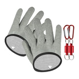 Maxbell Fishing Gloves Puncture Resistant Catch Fish Fish Landing Glove Fisherman Gray Aluminum Hook