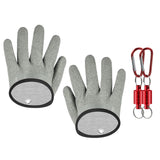 Maxbell Fishing Gloves Puncture Resistant Catch Fish Fish Landing Glove Fisherman Gray Aluminum Hook
