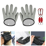 Maxbell Fishing Gloves Puncture Resistant Catch Fish Fish Landing Glove Fisherman Gray Aluminum Hook