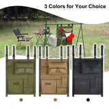 Maxbell Tableware Storage Bag Multi Pocket Dinnerware Bag for Kitchen Camping Picnic Black