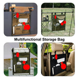 Maxbell Tableware Storage Bag Multi Pocket Dinnerware Bag for Kitchen Camping Picnic Black