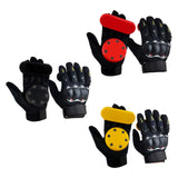 Maxbell Longboard Slide Gloves with Sliders Skate Gloves Sports for Skateboarding Black