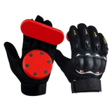 Maxbell Longboard Slide Gloves with Sliders Skate Gloves Sports for Skateboarding Red