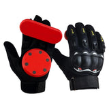 Maxbell Longboard Slide Gloves with Sliders Skate Gloves Sports for Skateboarding Red