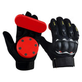 Maxbell Longboard Slide Gloves with Sliders Skate Gloves Sports for Skateboarding Red