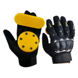 Maxbell Longboard Slide Gloves with Sliders Skate Gloves Sports for Skateboarding Yellow