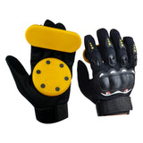 Maxbell Longboard Slide Gloves with Sliders Skate Gloves Sports for Skateboarding Yellow