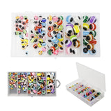 Maxbell 100x 4/5/6/8mm Fish Eye Fishing Beads Mixed Color DIY Kit Fishing Line Beads