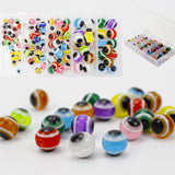Maxbell 100x 4/5/6/8mm Fish Eye Fishing Beads Mixed Color DIY Kit Fishing Line Beads