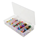Maxbell 100x 4/5/6/8mm Fish Eye Fishing Beads Mixed Color DIY Kit Fishing Line Beads