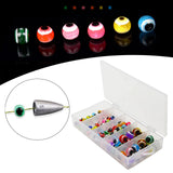 Maxbell 100x 4/5/6/8mm Fish Eye Fishing Beads Mixed Color DIY Kit Fishing Line Beads