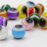 Maxbell 100x 4/5/6/8mm Fish Eye Fishing Beads Mixed Color DIY Kit Fishing Line Beads