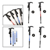 Maxbell Aluminum Telescopic Elderly Walking Cane Anti Rust Anti Slip Rubber Handle Black