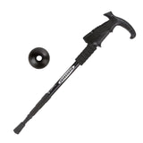 Maxbell Aluminum Telescopic Elderly Walking Cane Anti Rust Anti Slip Rubber Handle Black