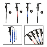 Maxbell Aluminum Telescopic Elderly Walking Cane Anti Rust Anti Slip Rubber Handle Black