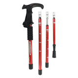 Maxbell Aluminum Telescopic Elderly Walking Cane Anti Rust Anti Slip Rubber Handle Red