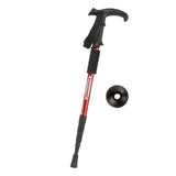 Maxbell Aluminum Telescopic Elderly Walking Cane Anti Rust Anti Slip Rubber Handle Red