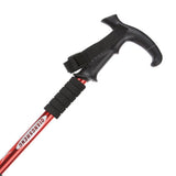 Maxbell Aluminum Telescopic Elderly Walking Cane Anti Rust Anti Slip Rubber Handle Red
