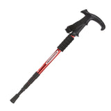 Maxbell Aluminum Telescopic Elderly Walking Cane Anti Rust Anti Slip Rubber Handle Red
