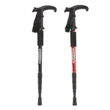 Maxbell Aluminum Telescopic Elderly Walking Cane Anti Rust Anti Slip Rubber Handle Red