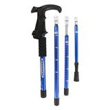 Maxbell Aluminum Telescopic Elderly Walking Cane Anti Rust Anti Slip Rubber Handle Silver