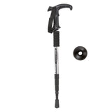 Maxbell Aluminum Telescopic Elderly Walking Cane Anti Rust Anti Slip Rubber Handle Silver