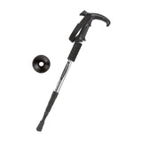 Maxbell Aluminum Telescopic Elderly Walking Cane Anti Rust Anti Slip Rubber Handle Silver