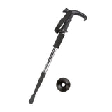 Maxbell Aluminum Telescopic Elderly Walking Cane Anti Rust Anti Slip Rubber Handle Silver