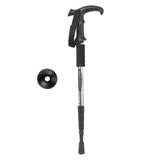 Maxbell Aluminum Telescopic Elderly Walking Cane Anti Rust Anti Slip Rubber Handle Silver