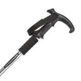 Maxbell Aluminum Telescopic Elderly Walking Cane Anti Rust Anti Slip Rubber Handle Silver