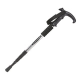 Maxbell Aluminum Telescopic Elderly Walking Cane Anti Rust Anti Slip Rubber Handle Silver
