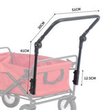 Maxbell Collapsible Folding Cart Push Handle for Folding Camping Cart Grocery Cart