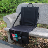 Maxbell Foldable Stadium Chair Camping Seat Cushion Outdoor Lightweight Travel Black