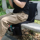 Maxbell Foldable Stadium Chair Camping Seat Cushion Outdoor Lightweight Travel Black