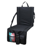 Maxbell Foldable Stadium Chair Camping Seat Cushion Outdoor Lightweight Travel Black