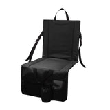 Maxbell Foldable Stadium Chair Camping Seat Cushion Outdoor Lightweight Travel Black