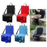 Maxbell Foldable Stadium Chair Camping Seat Cushion Outdoor Lightweight Travel Black