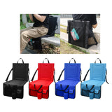 Maxbell Foldable Stadium Chair Camping Seat Cushion Outdoor Lightweight Travel Black